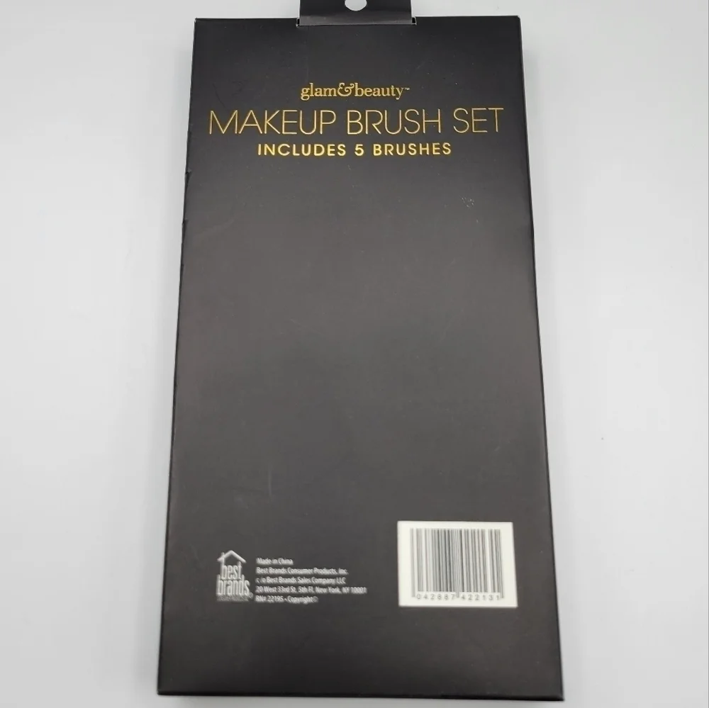 Glam and Beauty Makeup Brush 5 Piece Set